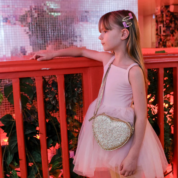 Love Heart Gold Glitter Bag - مستلزمات