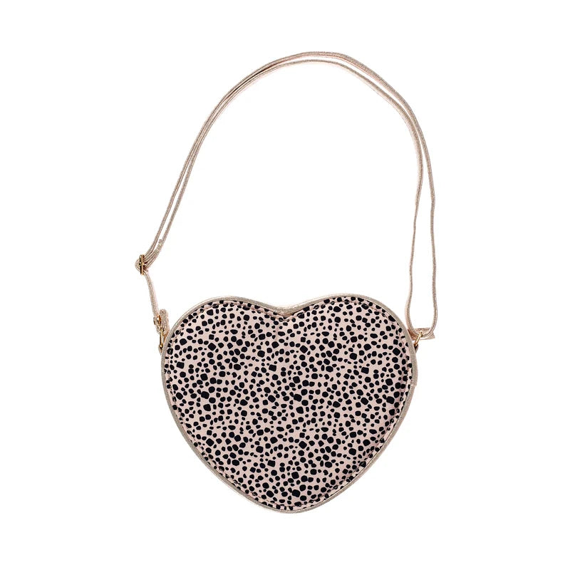 Rockahula Kids heart-shaped leopard print bag with gold strap