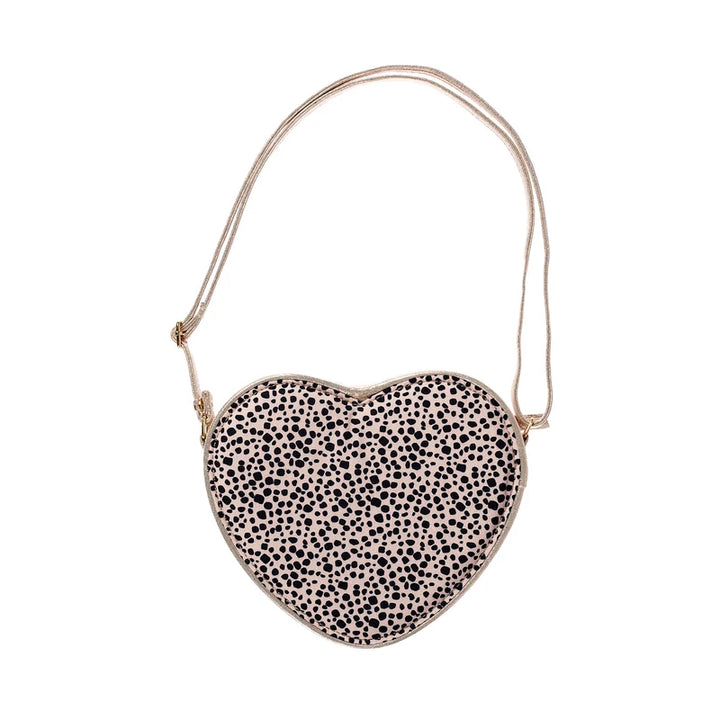 Rockahula Kids heart-shaped leopard print bag with gold strap