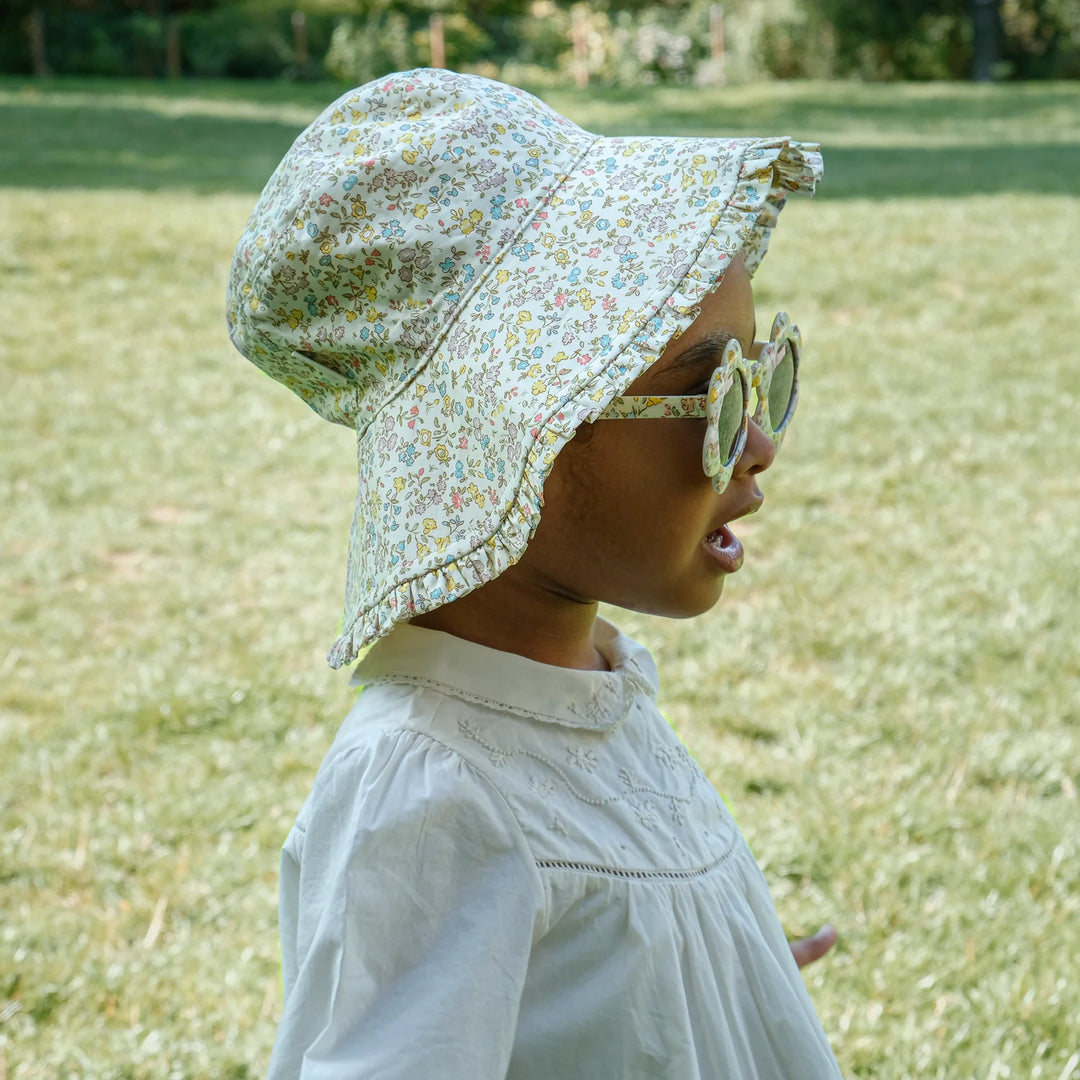 Petal Ruffle Reversible Sun Hat - قبعة