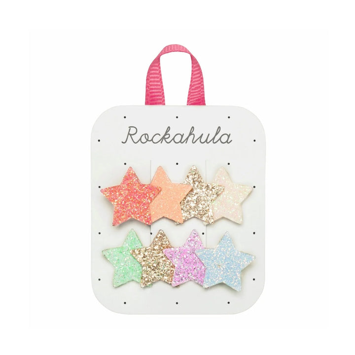 Rainbow Shimmer Star Clips - مستلزمات