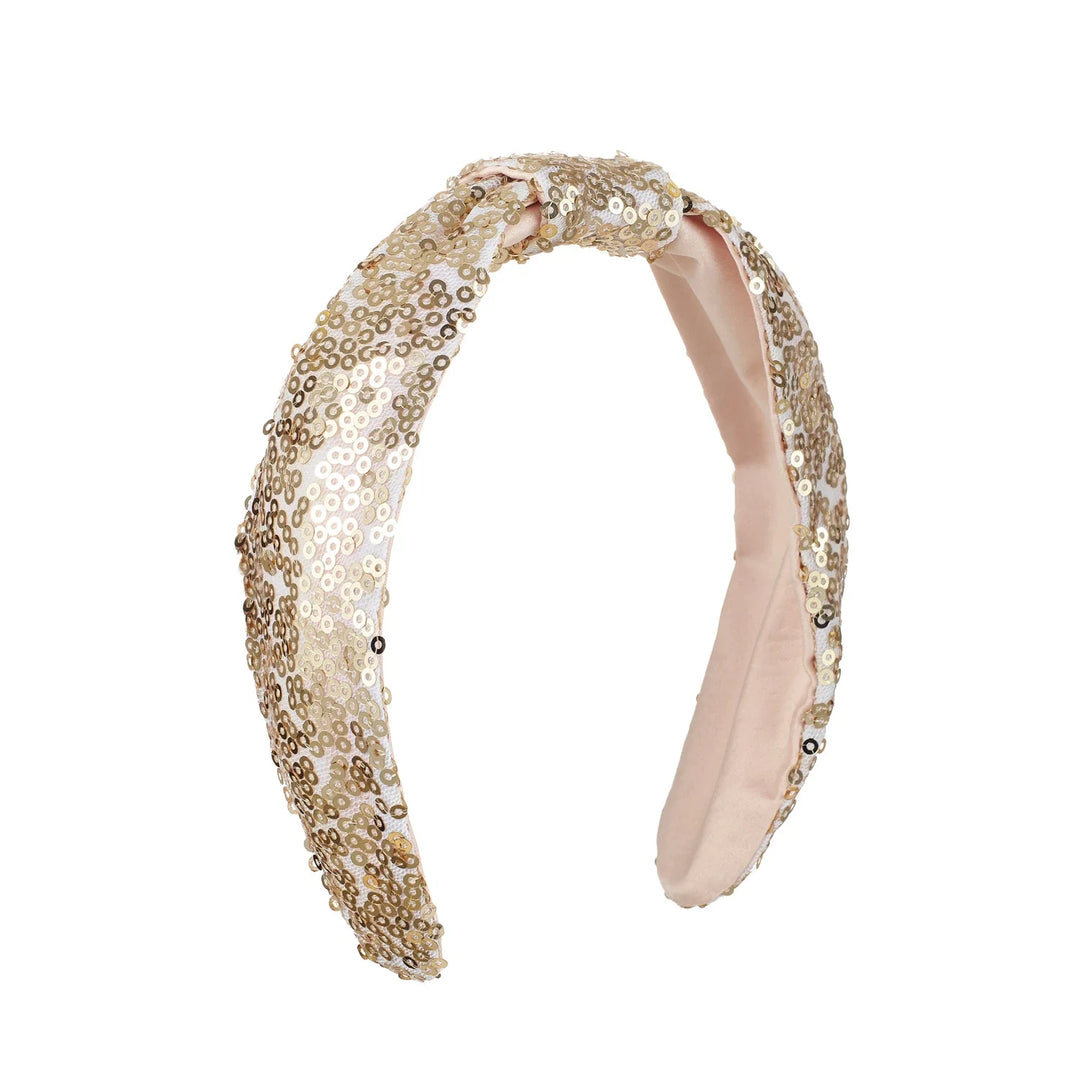 Rockahula gold sequin kids headband with shimmering sequins