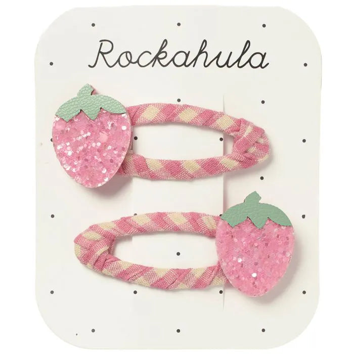 Rockahula Strawberry Fields kids hair clips 2-pack with berry design