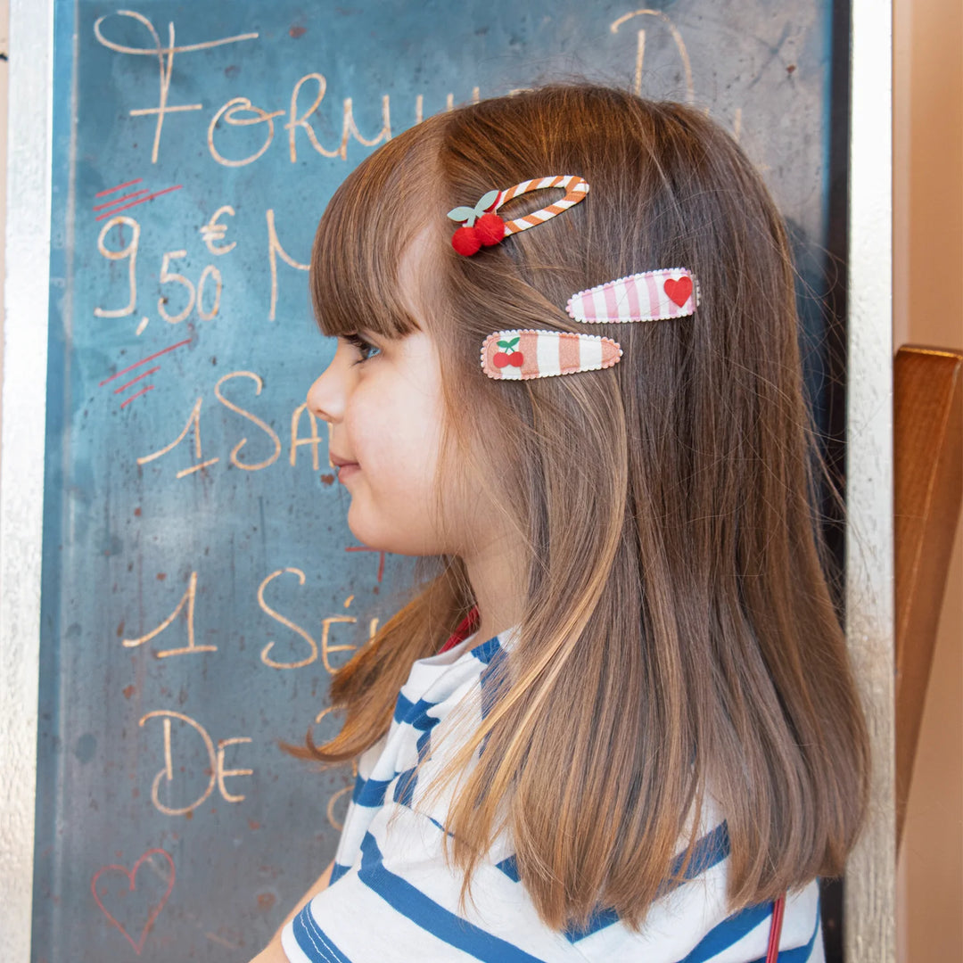 Stripy Cherry Clips - مستلزمات
