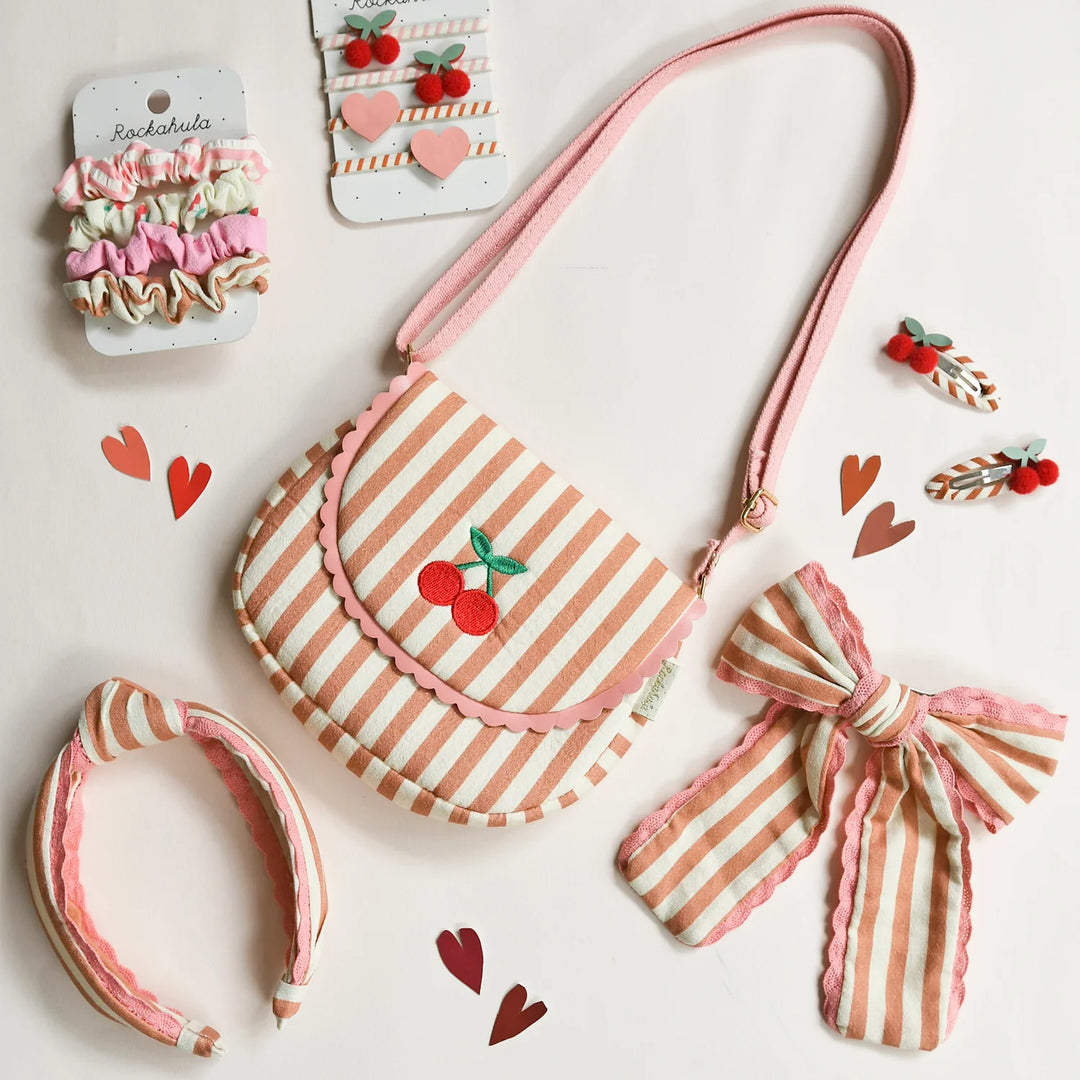 Stripy Cherry Clips - مستلزمات