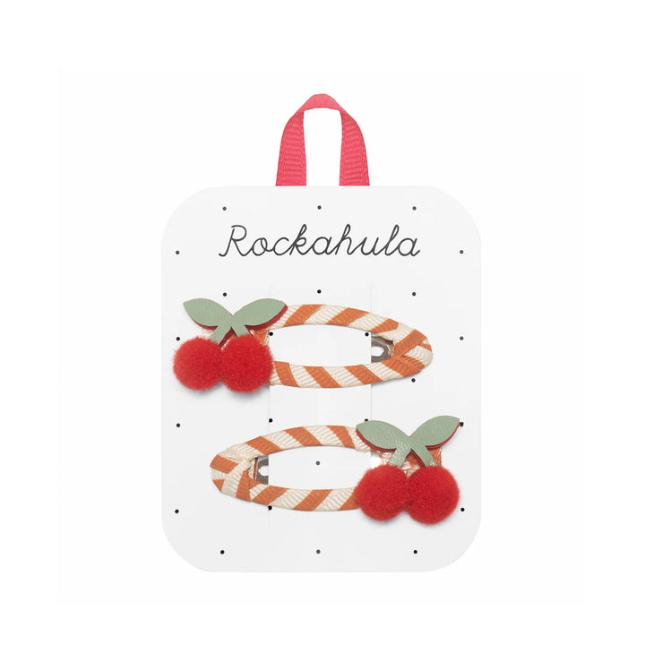 Stripy Cherry Clips - مستلزمات