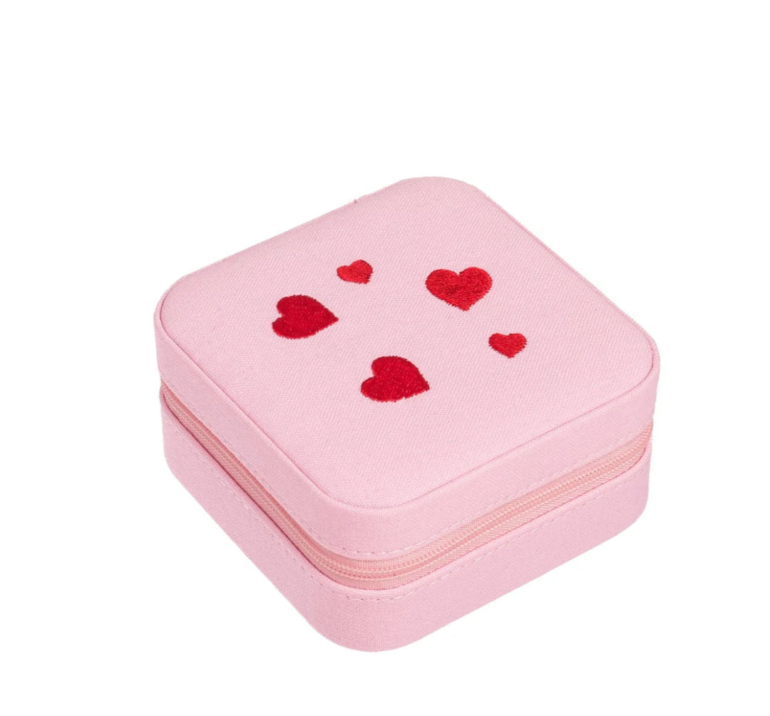 Rockahula Sweet Hearts square jewellery box for kids with heart motifs
