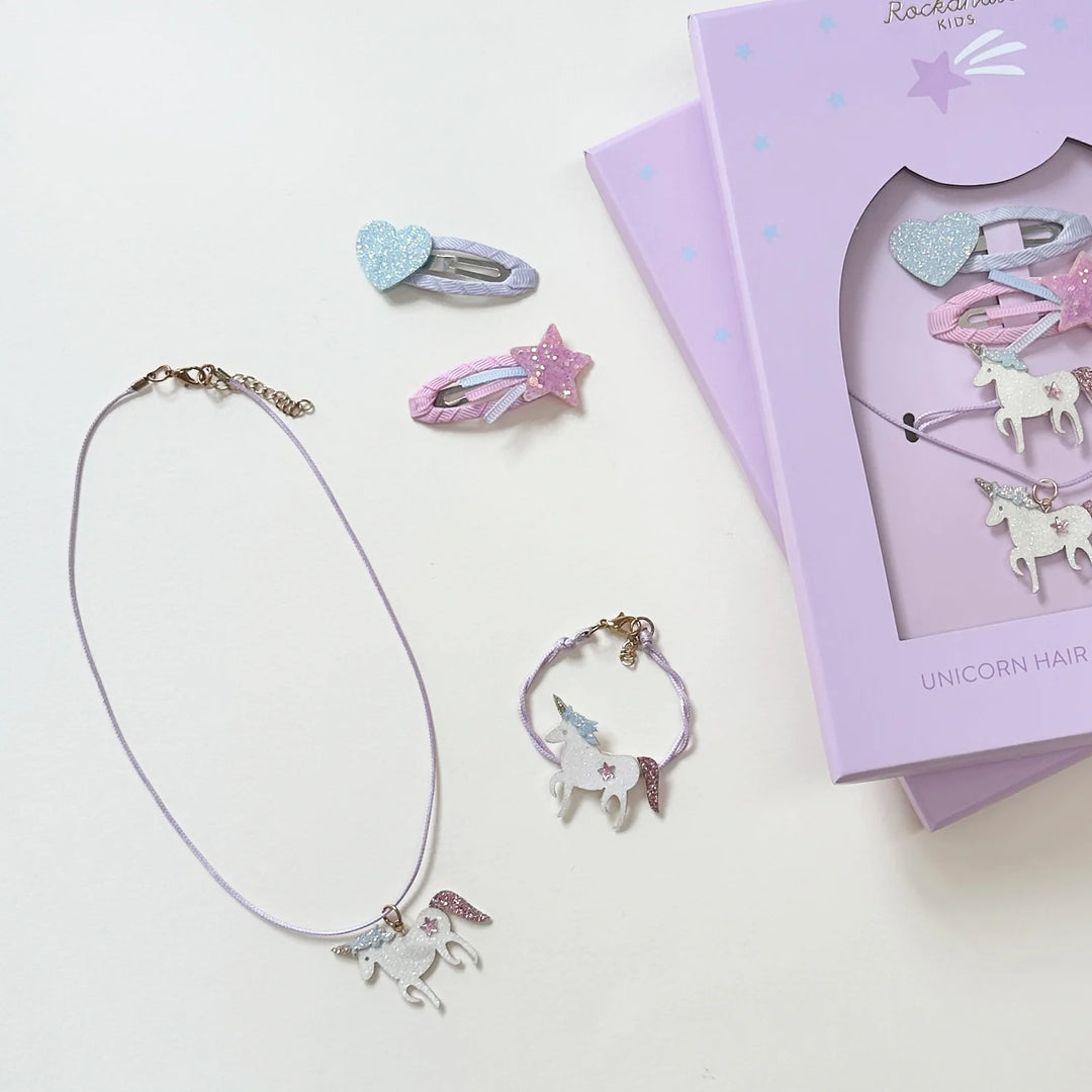 Unicorn Hair & Jewellery Set - مستلزمات