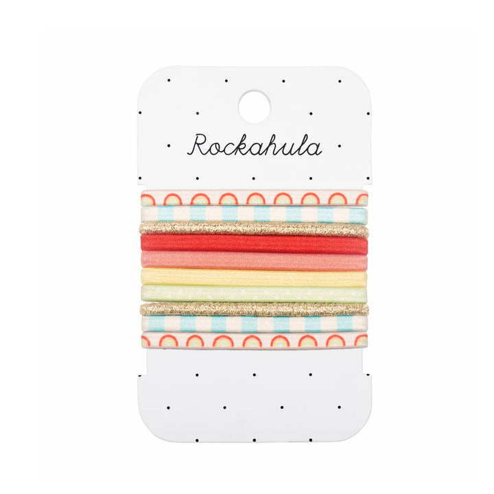 Vintage Rainbow Elastic Pony Pack - مستلزمات