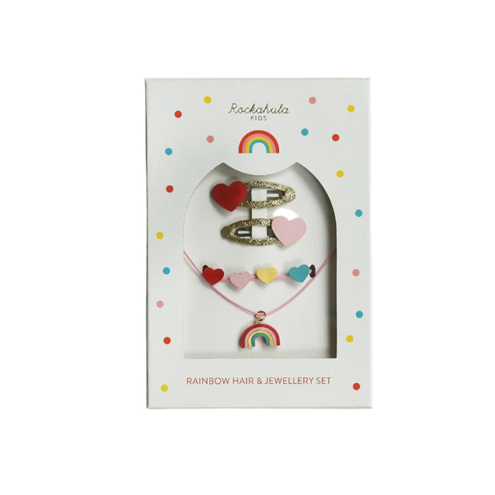 Vintage Rainbow Hair & Jewellery Set - مستلزمات
