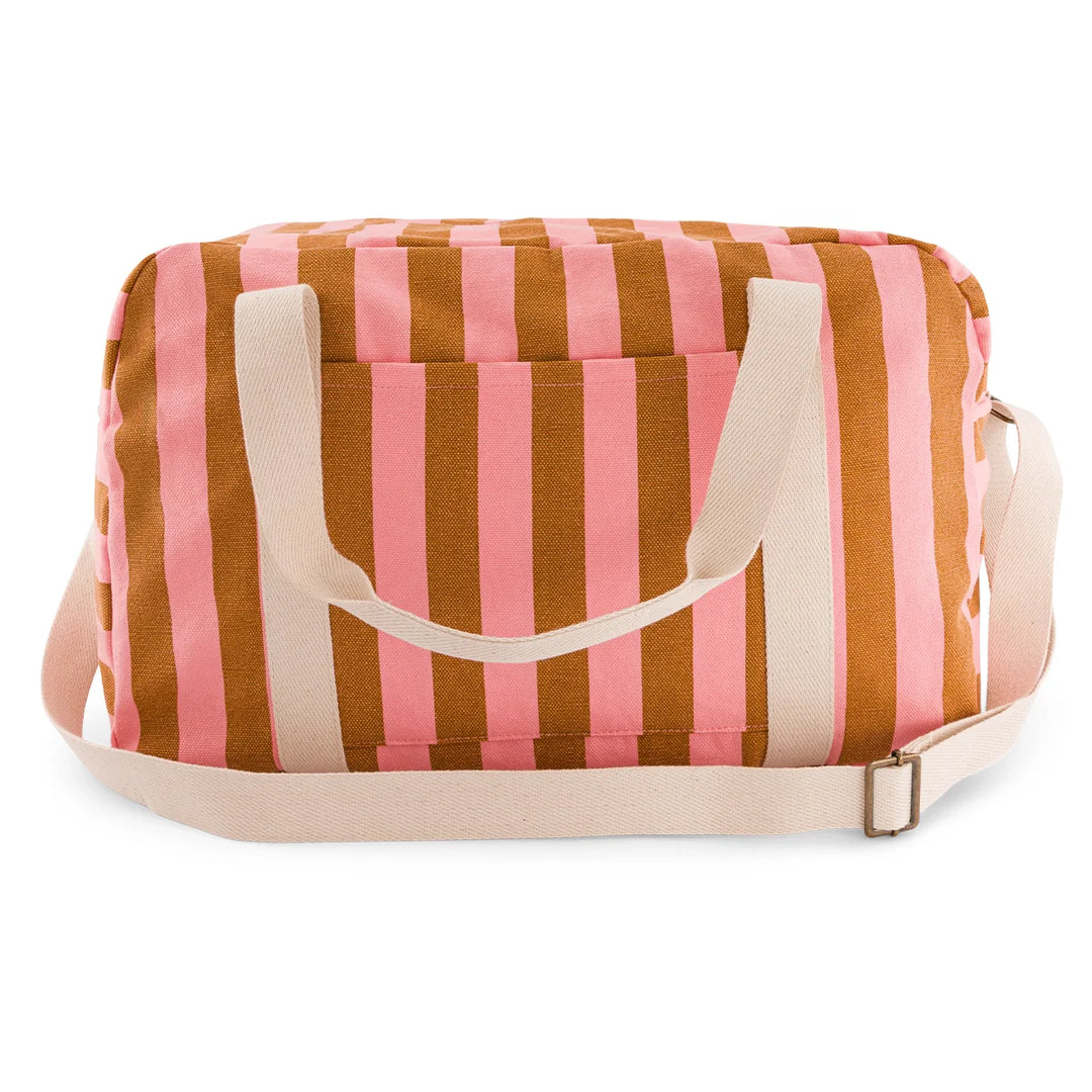 diaper bag Rose in April Raphaël, spacious cotton baby bag with adjustable shoulder strap