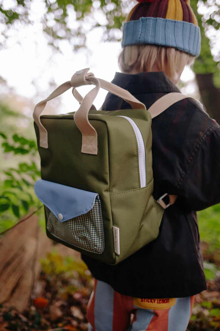 Sticky Lemon small kids backpack in Tickling Grass recycled PET