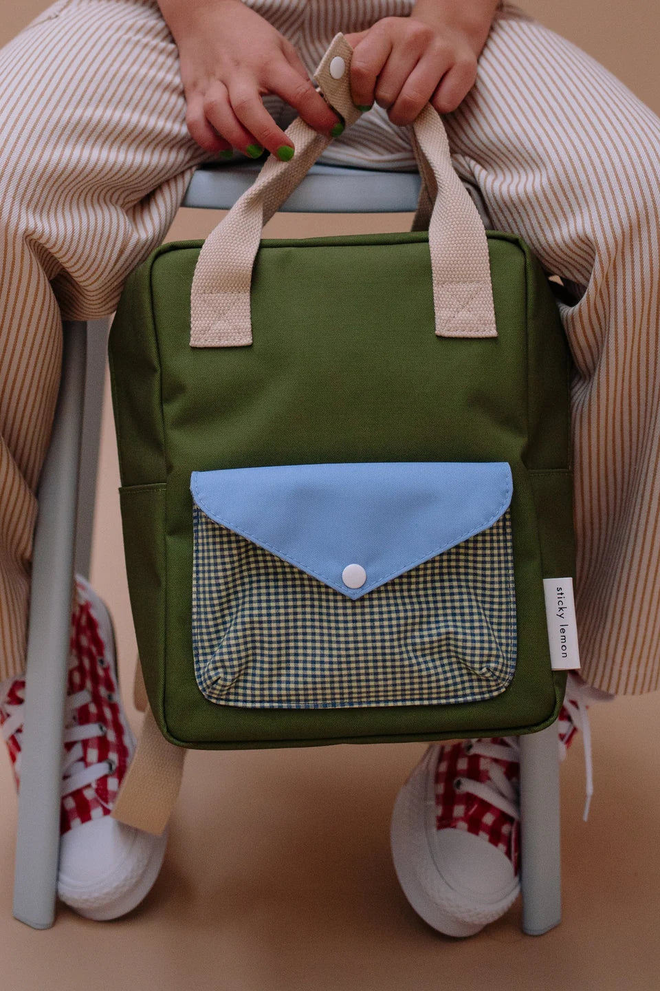 Sticky Lemon small kids backpack in Tickling Grass recycled PET