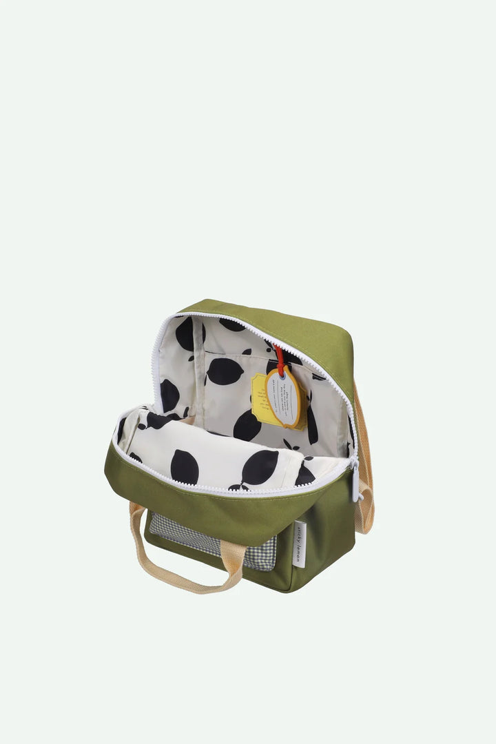 Sticky Lemon small kids backpack in Tickling Grass recycled PET