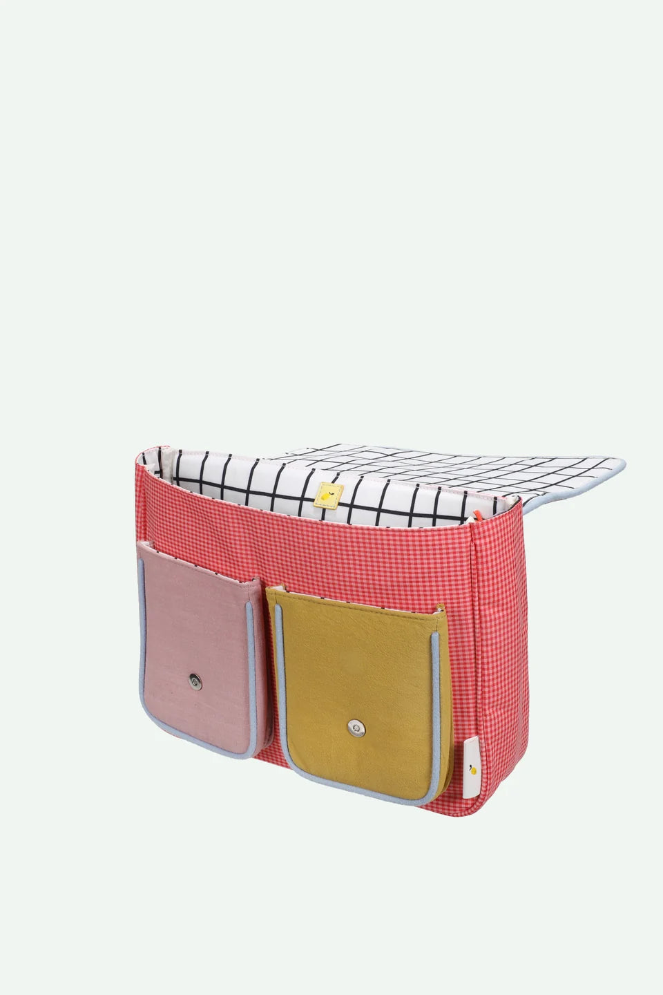 Sticky Lemon kids school bag in Gingham Flower and Rose