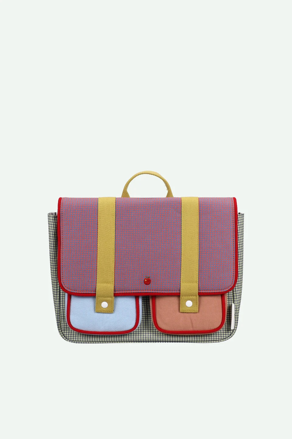 Sticky Lemon school bag in Gingham Midnight and Moon for kids