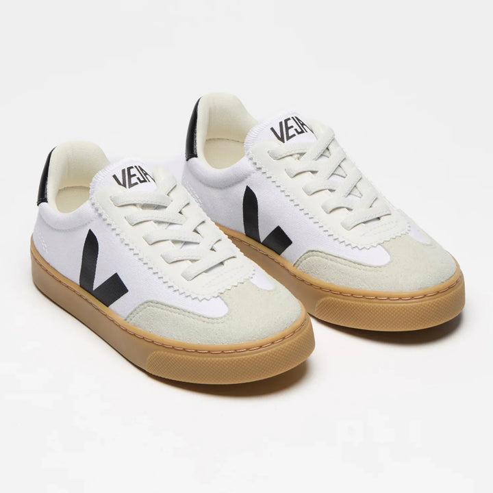 Small Volley Canvas White Black - أحذية