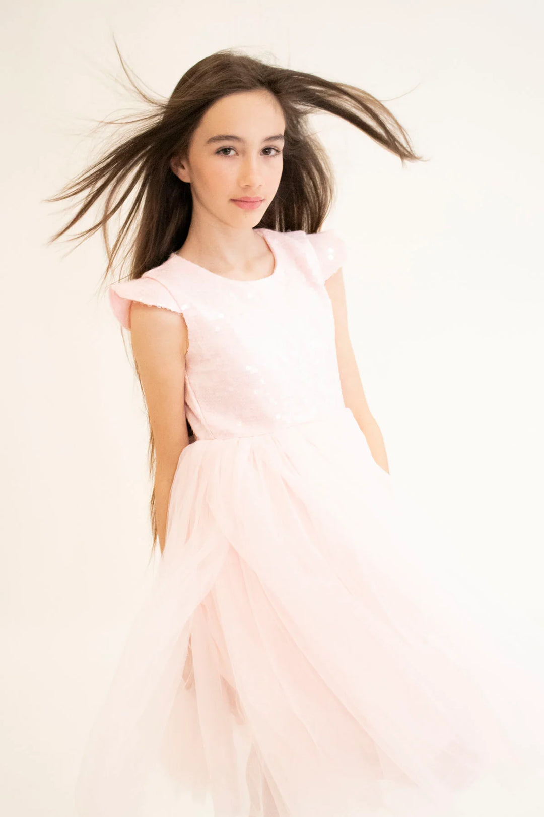 Yuko B dress girl fiona pink