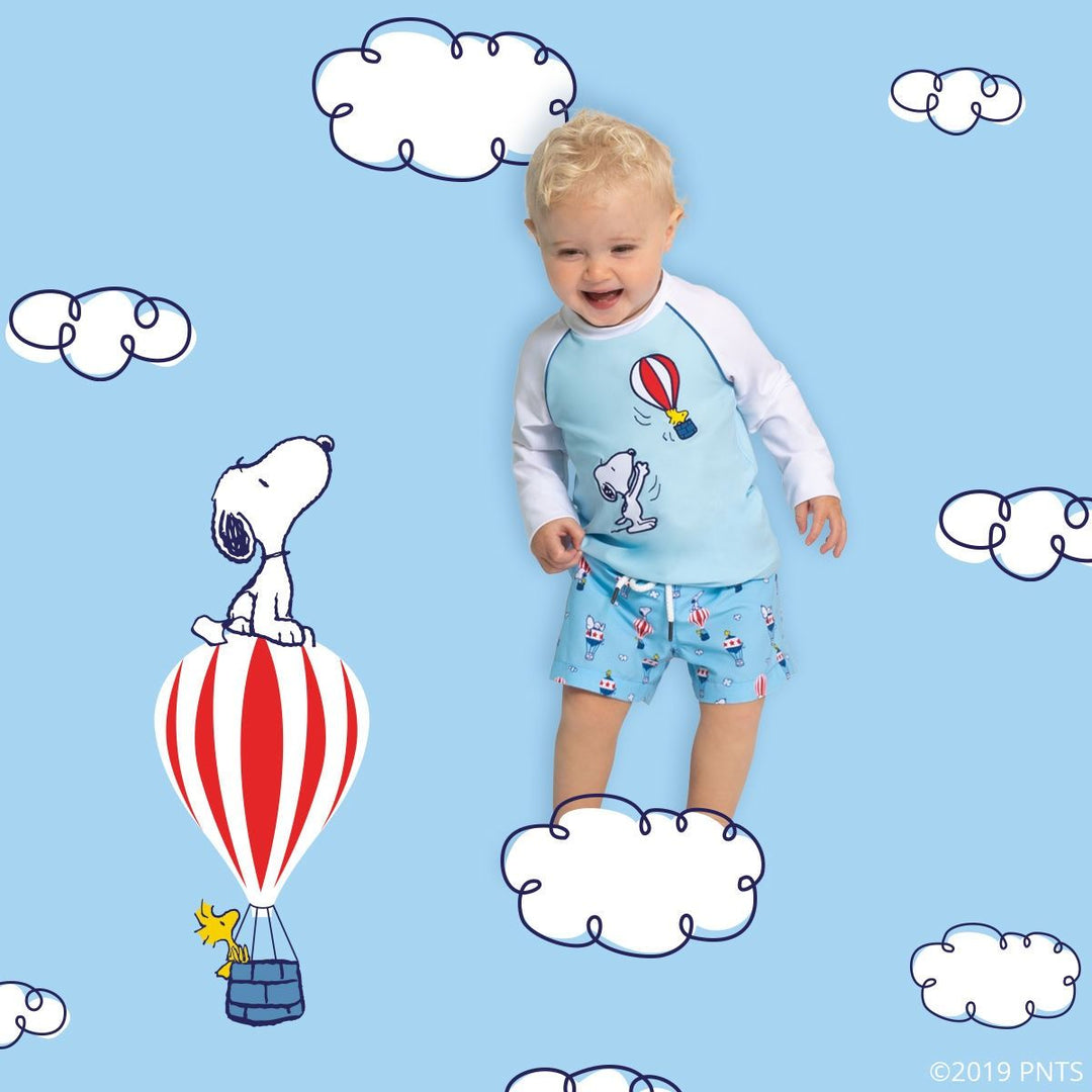 Baby Boys Snoopy Long Sleeve Rash Vest - ملابس السباحة