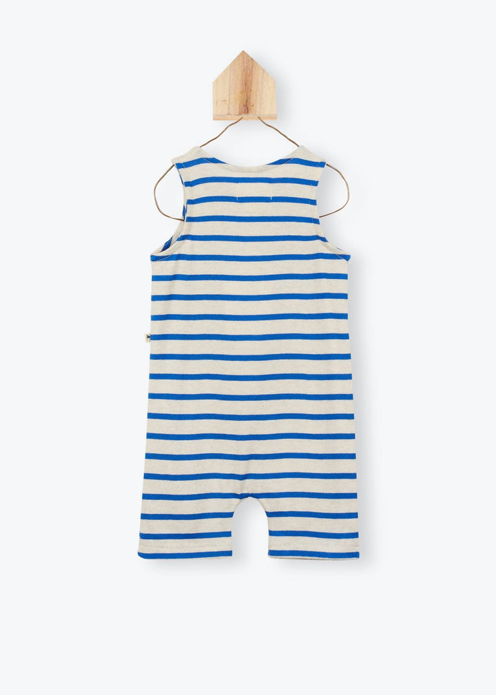 Playsuit Baby Boy Blue Striped - بذلة