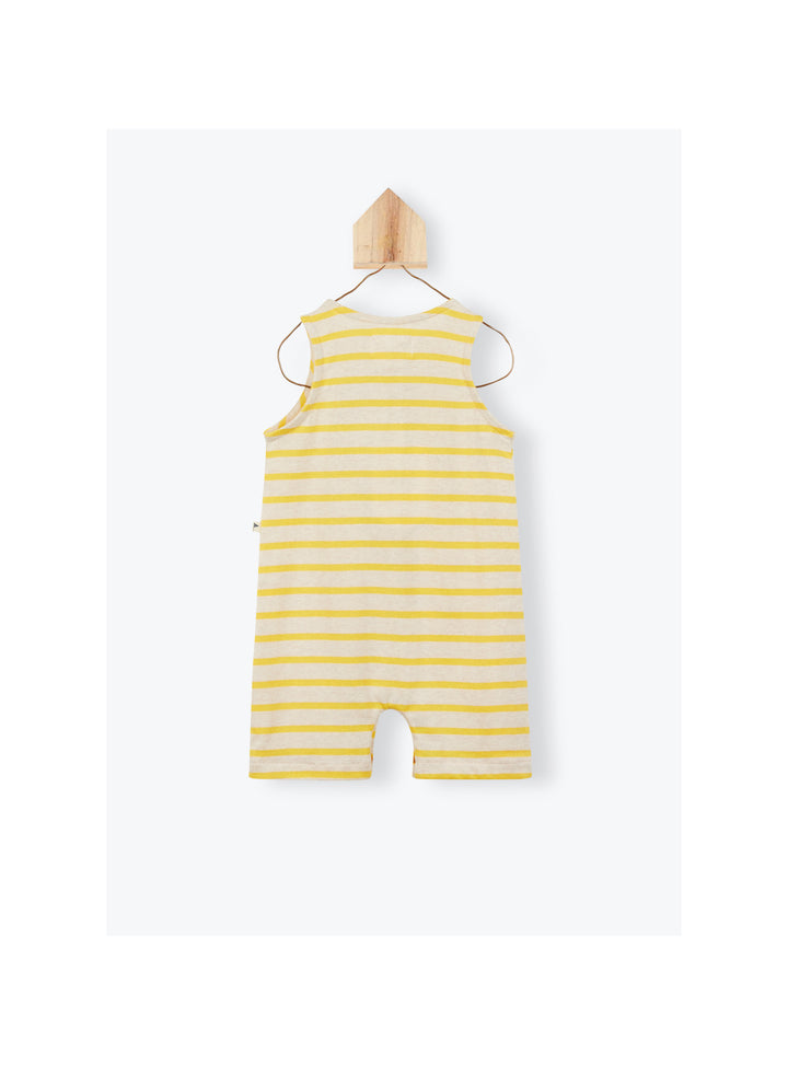 Playsuit Baby Boy Yellow Striped - بذلة