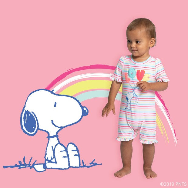 Baby Girls Snoopy Sun Suit - ملابس السباحة