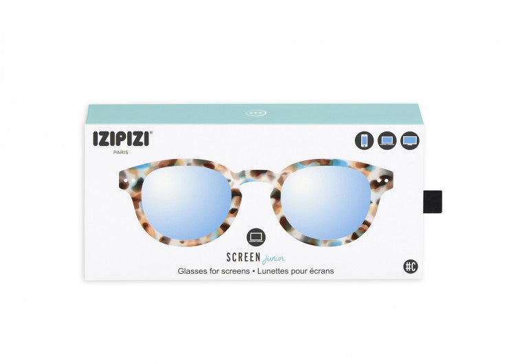 Screen Glasses JUNIOR #C The Retro - Blue Tortoise - نظارات