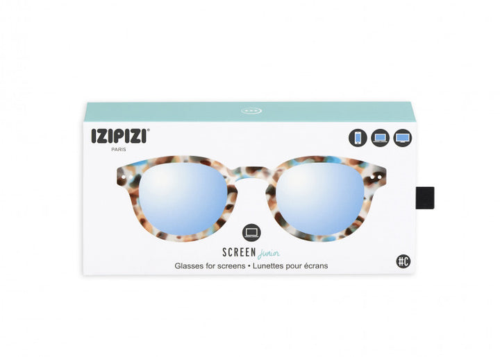 Screen Glasses JUNIOR #C The Retro - Blue Tortoise - نظارات