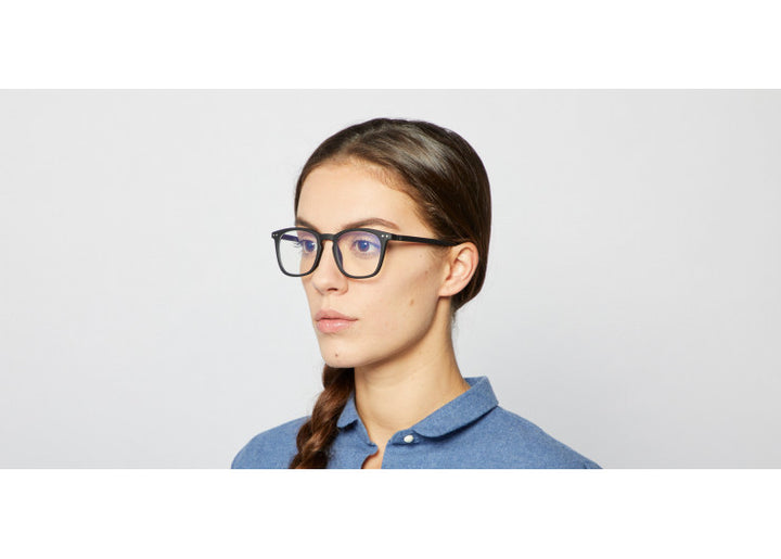 Screen Glasses #E The Trapeze - Black - نظارات