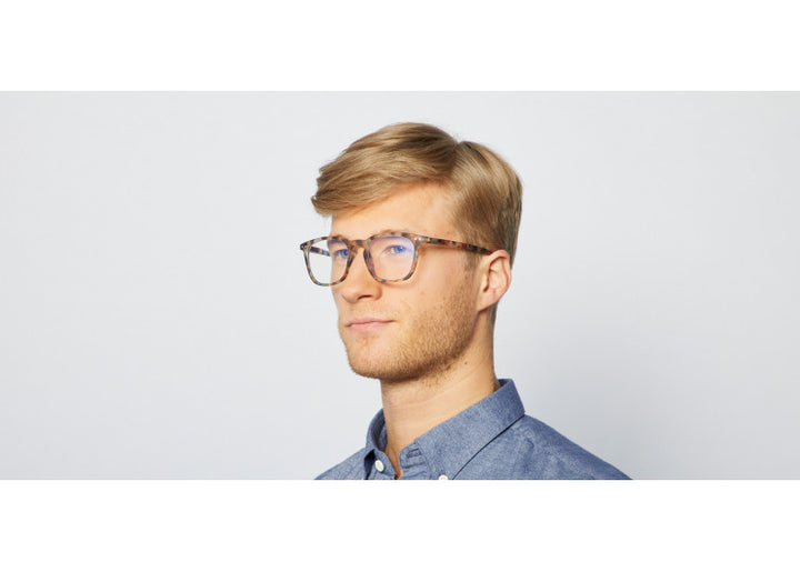 Screen Glasses #E The Trapeze - Blue Tortoise - نظارات