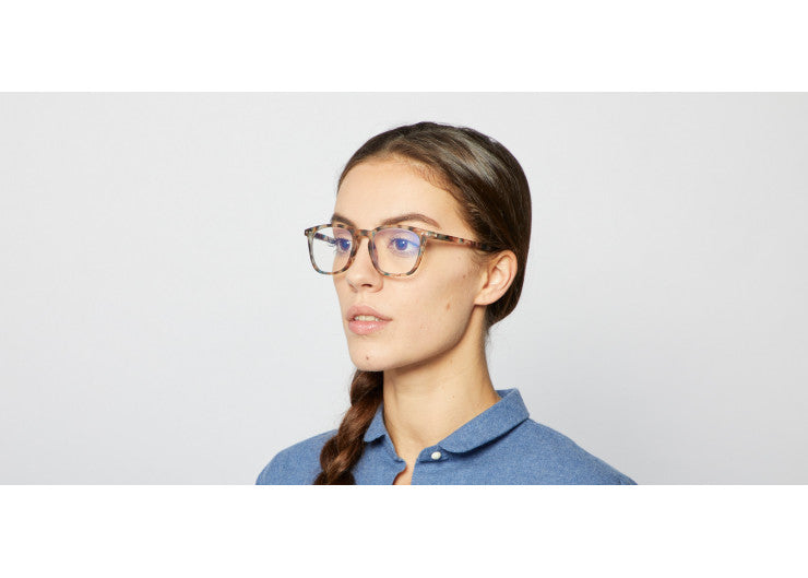 Screen Glasses #E The Trapeze - Blue Tortoise - نظارات