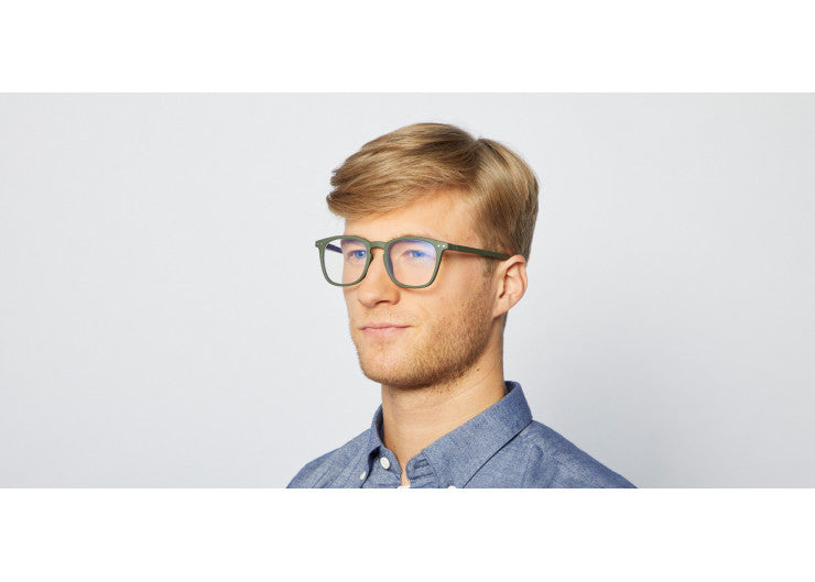 Screen Glasses #E The Trapeze - Kaki - نظارات