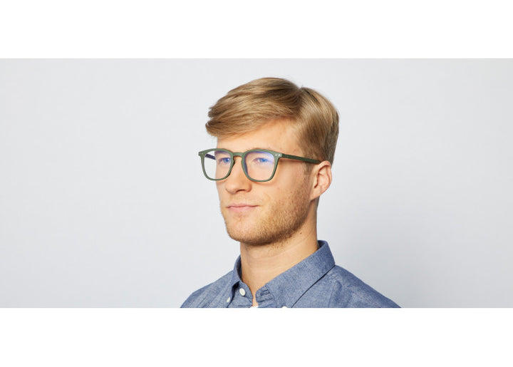 Screen Glasses #E The Trapeze - Kaki - نظارات