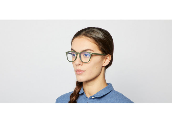 Screen Glasses #E The Trapeze - Kaki Green - نظارات
