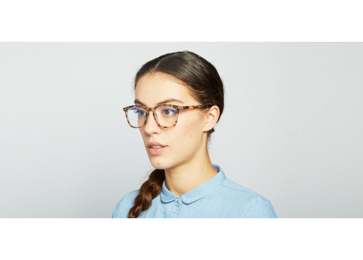 Screen Glasses #E The Trapeze - Light Tortoise - نظارات