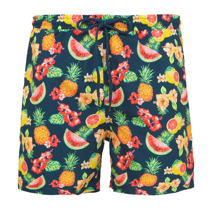 Mens Teal Aloha Fruit Swim Shorts - ملابس السباحة