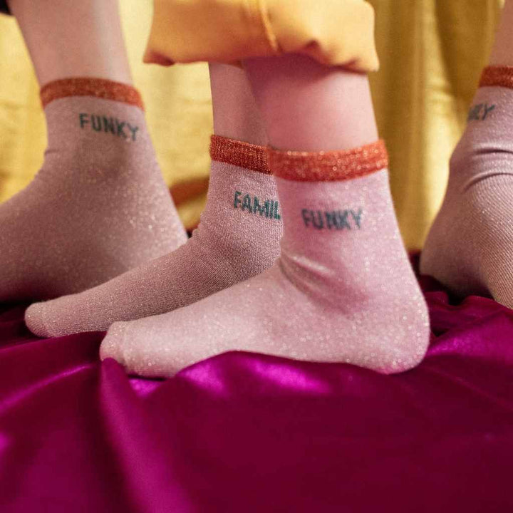 Socks Funky Family Pink - Kids & Adult - مستلزمات