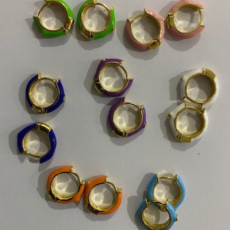 Earring Loop Enamel Colour - مجوهرات