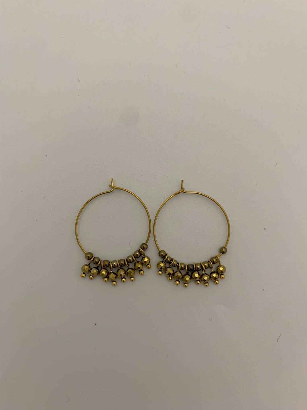 Earring Small Loop Gold - مجوهرات