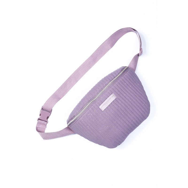 Banana Bag Cotton Gaze Lilac Golden Dots- شنطة