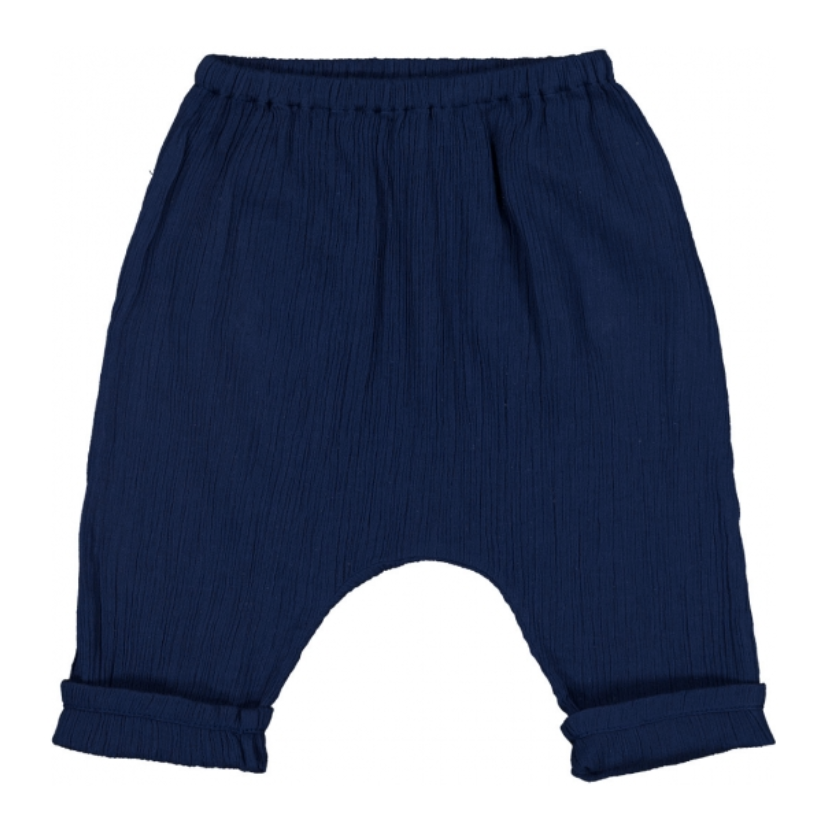 Trousers Baby Boy Jungle Cotton Crepe Navy - يلهث