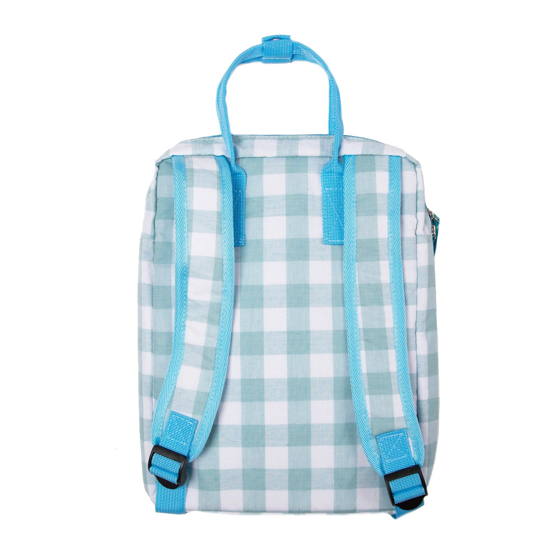 Retro Check Rucksack Blue - مستلزمات