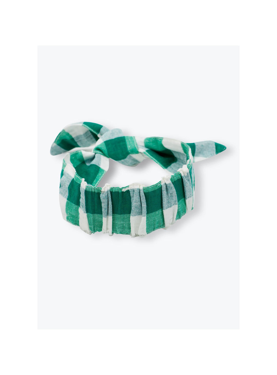 Headband Bow Check Gots Epinard - قبعة