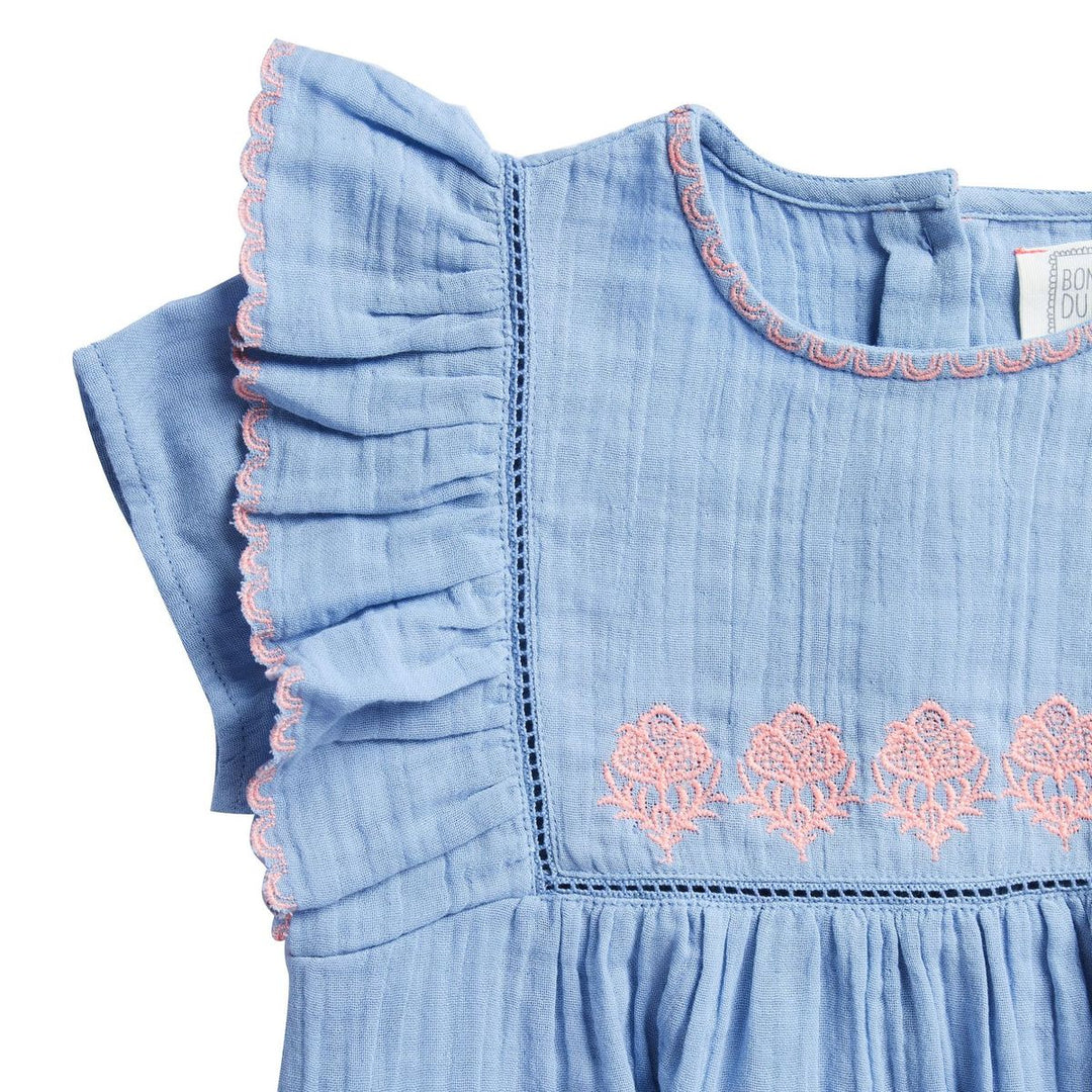 Dress Girl Fionella Bleu/Lavande - قميص