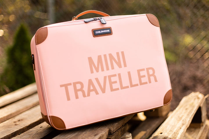 Mini Traveller Kids Suitcase Pink Copper - شنطة