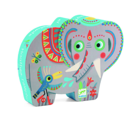 Puzzle Silhouette - Haathee Asian Elephant - ألعاب الأطفال