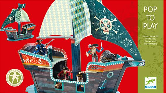 Pop To Play - 3D Puzzle Pirate Boat - ألعاب الأطفال