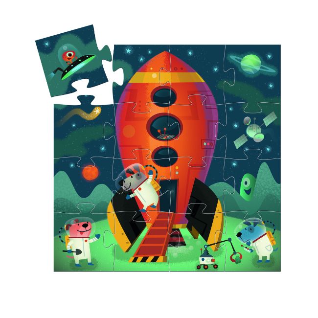 Puzzle Mini Silhouette - Spaceship - ألعاب الأطفال