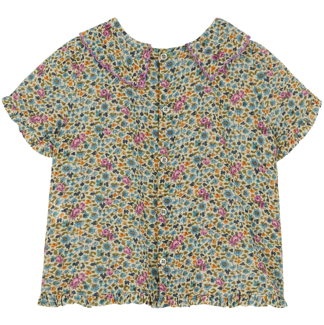 Blouse Floral Green - قصيرة