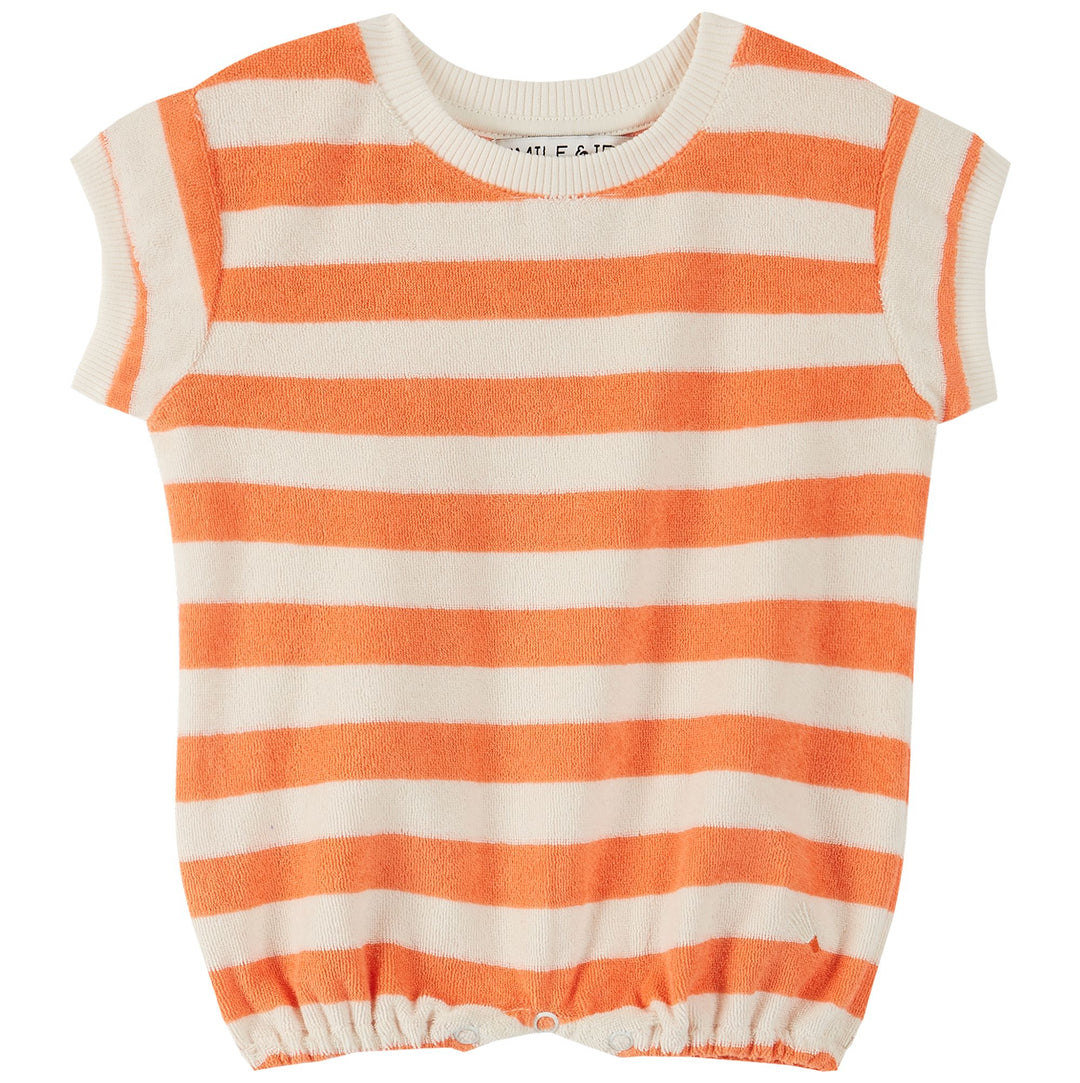 Jumpsuit Towelling Baby Boy Orange - قصيرة